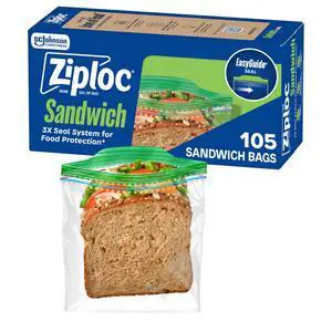 Ziploc Sandwich & Snack Bags, 105 Count, Easy Open & Close, Food Storage Ziploc Sandwich & Snack Bags, 105 Count, Easy Open & Close, Food Storage