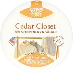 Citrus Magic Closet Solid Air Freshener Cedar 8oz Citrus Magic Closet Solid Air Freshener Cedar 8oz