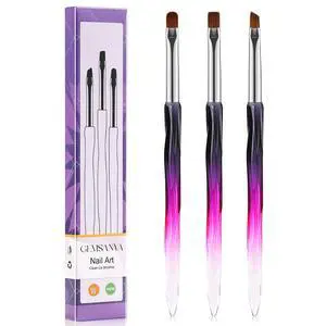 3-Piece Nail Art Clean Up and Cuticle Polish Removal Brush Set 3-Piece Nail Art Clean Up and Cuticle Polish Removal Brush Set