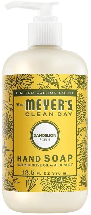 Mrs. Meyer's Clean Day Liquid Hand Soap, Dandelion Scent, 12.5oz Mrs. Meyer's Clean Day Liquid Hand Soap, Dandelion Scent, 12.5oz