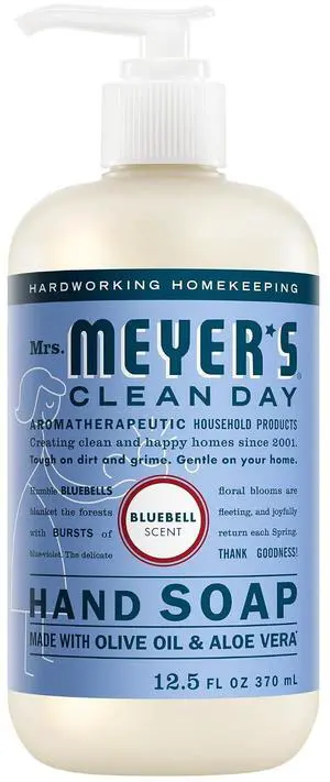 MRS. MEYER'S CLEAN DAY Hand Soap, Bluebell Scent, 12.5 Fl Oz Bottle MRS. MEYER'S CLEAN DAY Hand Soap, Bluebell Scent, 12.5 Fl Oz Bottle
