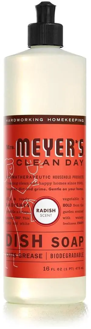 Mrs. Meyer's Clean Day Liquid Dish Soap, Radish, 16 fl. oz Mrs. Meyer's Clean Day Liquid Dish Soap, Radish, 16 fl. oz