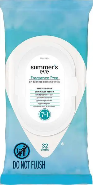 Summer's Eve Gentle Feminine Wipes, Fragrance Free, 32 Count Summer's Eve Gentle Feminine Wipes, Fragrance Free, 32 Count