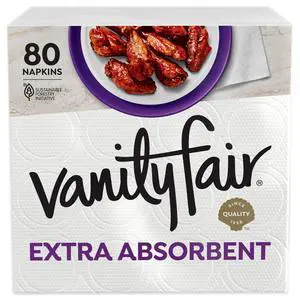 Vanity Fair Extra Absorbent Premium Paper Napkins, 80 Count Vanity Fair Extra Absorbent Premium Paper Napkins, 80 Count