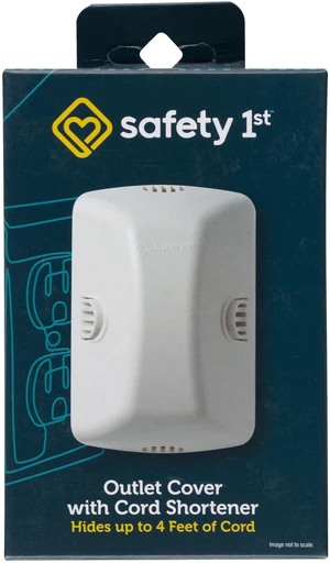 Safety 1st Outlet Cover with Cord Shortener, White, Toddler Safety 1st Outlet Cover with Cord Shortener, White, Toddler