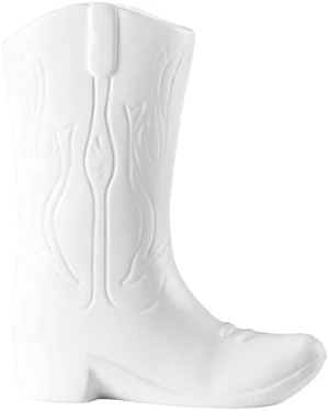 Urban Shop Ceramic Cowboy Boot Vase 8.75" White Urban Shop Ceramic Cowboy Boot Vase 8.75" White