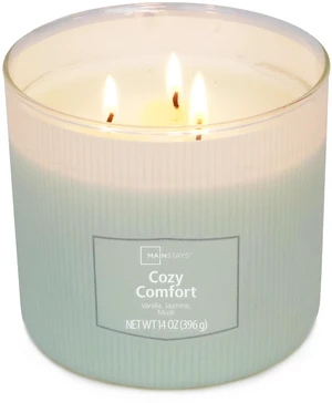 Mainstays Cozy Comfort 3-Wick Textured Wrapped Scented Candle, 14 oz Mainstays Cozy Comfort 3-Wick Textured Wrapped Scented Candle, 14 oz