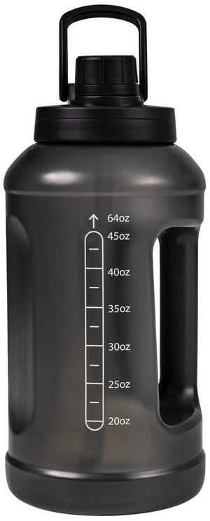Mainstays Water Bottle 64 fl oz Translucent Black 2-in-1 Straw/Chug Lid Plastic Mainstays Water Bottle 64 fl oz Translucent Black 2-in-1 Straw/Chug Lid Plastic