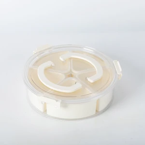 Mainstays Snackle Box 5-Compartment Round Plastic Lunch & Snack Container, White Mainstays Snackle Box 5-Compartment Round Plastic Lunch & Snack Container, White