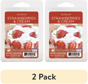ScentSationals Strawberries & Cream Scented Wax Melts, 2.5oz, 2-Pack ScentSationals Strawberries & Cream Scented Wax Melts, 2.5oz, 2-Pack