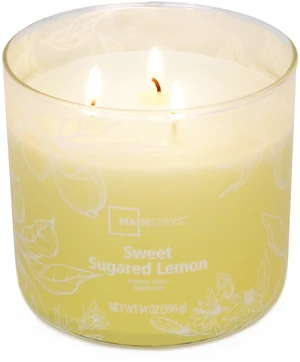 Mainstays 3-Wick Ombre Wrap Candle, Sweet Sugar Lemon, 14 Ounce Mainstays 3-Wick Ombre Wrap Candle, Sweet Sugar Lemon, 14 Ounce