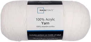 Mainstays Medium Acrylic Yarn, White, 14oz, 798yd Mainstays Medium Acrylic Yarn, White, 14oz, 798yd