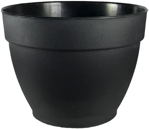 Jacinto 10-Inch Black Recycled Plastic Planter with Drain Hole Jacinto 10-Inch Black Recycled Plastic Planter with Drain Hole
