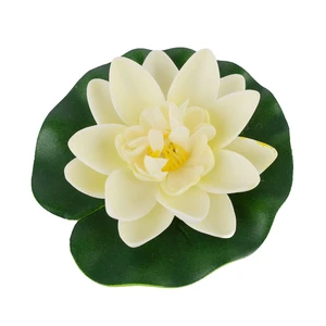 Jinshining White Artificial Floating Foam Lotus with Water Lily Pad Ornaments for Patio Pond Pool Fish Tank Aquarium Home Garden Wedding Party Outdoor Decor Jinshining White Artificial Floating Foam Lotus with Water Lily Pad Ornaments for Patio Pond Pool Fish Tank Aquarium Home Garden Wedding Party Outdoor Decor