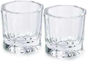 Bulex Small Dappen Dish for Nails, Clear Glass, 2 Pack Bulex Small Dappen Dish for Nails, Clear Glass, 2 Pack