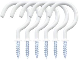 yuntop 12 Pack Vinyl Coated Ceiling Hooks,Screw-in Mug Hooks yuntop 12 Pack Vinyl Coated Ceiling Hooks,Screw-in Mug Hooks