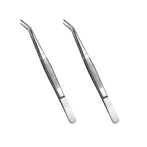 Stainless Steel Tweezers, with Curved Serrated Tip Multipurpose Sewing Machine Tweezers Forceps for Craft Repairing (2 Pcs set) Stainless Steel Tweezers, with Curved Serrated Tip Multipurpose Sewing Machine Tweezers Forceps for Craft Repairing (2 Pcs set)