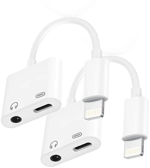 Lightning to 3.5mm Headphone Jack Adapter, Apple MFi Certified 2-in-1 Charger & Audio Dongle for iPhone 14/13/12/11/XS/XR, Charge & Listen,DAC Chip,Hi-Fi Sound,for Car Aux, Home, Travel (2, White) Lightning to 3.5mm Headphone Jack Adapter, Apple MFi Certified 2-in-1 Charger & Audio Dongle for iPhone 14/13/12/11/XS/XR, Charge & Listen,DAC Chip,Hi-Fi Sound,for Car Aux, Home, Travel (2, White)