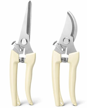 Pruning Shears,Ahoooot 2Pcs Pruning Shears for Gardening,Professional Garden Shears for Flowers, Bonsai and Fruits Picking (1pc Straight & 1pc Curved) Pruning Shears,Ahoooot 2Pcs Pruning Shears for Gardening,Professional Garden Shears for Flowers, Bonsai and Fruits Picking (1pc Straight & 1pc Curved)