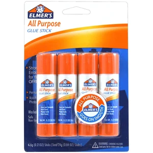 Elmer's All Purpose Glue Sticks, 0.21 Ounce, 4 Count Elmer's All Purpose Glue Sticks, 0.21 Ounce, 4 Count