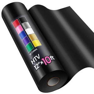 Sooez 12" x 10ft Heat Transfer Vinyl HTV Rolls, Iron on Vinyl for T-Shirt Sooez 12" x 10ft Heat Transfer Vinyl HTV Rolls, Iron on Vinyl for T-Shirt