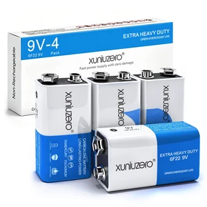 9V Batteries 6F22 Square Battery (4 Pack) for Smoke Detector Alarm System, Wireless doorbell, Electronics Long-Lasting 9V Batteries 6F22 Square Battery (4 Pack) for Smoke Detector Alarm System, Wireless doorbell, Electronics Long-Lasting
