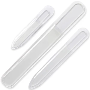 Professional 3-Piece Czech Glass Nail File Set - Handmade, Tempered Glass Files - Double-Sided, Washable, Etched for Natural Nails, Ideal Present Set Professional 3-Piece Czech Glass Nail File Set - Handmade, Tempered Glass Files - Double-Sided, Washable, Etched for Natural Nails, Ideal Present Set