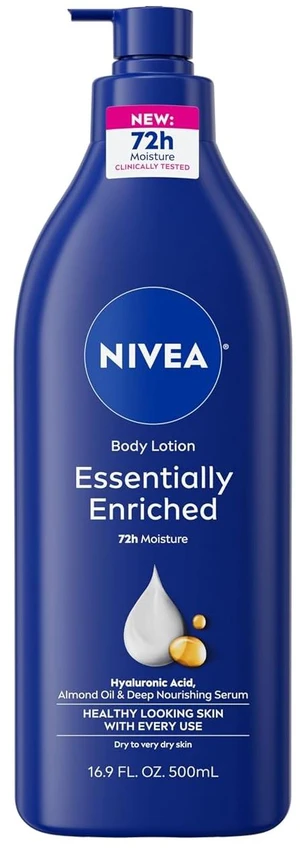 NIVEA Essentially Enriched Body Lotion, Very Dry Skin, Almond Oil, 16.9 Oz NIVEA Essentially Enriched Body Lotion, Very Dry Skin, Almond Oil, 16.9 Oz