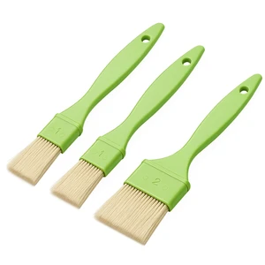 3 Pcs Pastry Brush Set, 1/1/2 inch Bristle Basting Brushes for Cooking, Heat Resistant, Kitchen Brush for Oil, BBQ Grill, Butter Sauce, Baking, with Hang Hole Design Green 3 Pcs Pastry Brush Set, 1/1/2 inch Bristle Basting Brushes for Cooking, Heat Resistant, Kitchen Brush for Oil, BBQ Grill, Butter Sauce, Baking, with Hang Hole Design Green