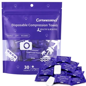 Cottonessence Premium Compressed Towels (30 count) - 30 Count (Pack of 1), 9.4" x 11.8", Portable Cotton Wipes Tablets, Individually Wrapped Coin Tissues for Travel Camping Hiking Outdoor Beauty Salon Cottonessence Premium Compressed Towels (30 count) - 30 Count (Pack of 1), 9.4" x 11.8", Portable Cotton Wipes Tablets, Individually Wrapped Coin Tissues for Travel Camping Hiking Outdoor Beauty Salon