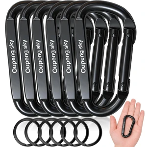 Carabiner Clip, 3" Iron Heavy Duty Carabiners 855lbs-11KN/2475lbs for Hammocks, Hiking,Keychains,Camping Accessories,Outdoors and Gym etc,D Shaped Spring Hook Small Carabiners for Dog Leash,Harness. Carabiner Clip, 3" Iron Heavy Duty Carabiners 855lbs-11KN/2475lbs for Hammocks, Hiking,Keychains,Camping Accessories,Outdoors and Gym etc,D Shaped Spring Hook Small Carabiners for Dog Leash,Harness.