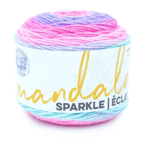 Lion Brand Yarn Mandala Sparkle Draco Light Acrylic Self-Striping Multi-color Yarn Lion Brand Yarn Mandala Sparkle Draco Light Acrylic Self-Striping Multi-color Yarn
