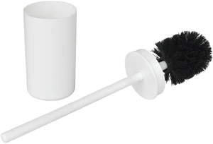 Mainstays Basics Plastic Toilet Brush and Holder Set, White Mainstays Basics Plastic Toilet Brush and Holder Set, White