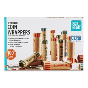 Pen+Gear Assorted Coin Wrappers, Assorted Colors, 100 Count Pen+Gear Assorted Coin Wrappers, Assorted Colors, 100 Count