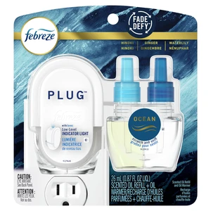 Febreze Plug In Air Freshener, Odor-Fighting Scented Oil Starter Kit, Ocean Scent, Warmer + 1 Refill Febreze Plug In Air Freshener, Odor-Fighting Scented Oil Starter Kit, Ocean Scent, Warmer + 1 Refill