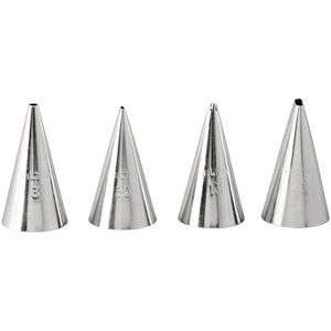 Wilton 4-Piece Stainless Steel Writing Tip Set for Cakes and Cookies Wilton 4-Piece Stainless Steel Writing Tip Set for Cakes and Cookies