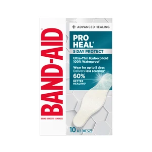 BAND-AID Pro Heal 5 Day Protect Hydrocolloid Bandages, One Size, 10ct BAND-AID Pro Heal 5 Day Protect Hydrocolloid Bandages, One Size, 10ct