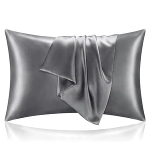 BEDELITE Satin Pillowcases Queen Size 20x30Inch Dark Grey Set of 2 BEDELITE Satin Pillowcases Queen Size 20x30Inch Dark Grey Set of 2