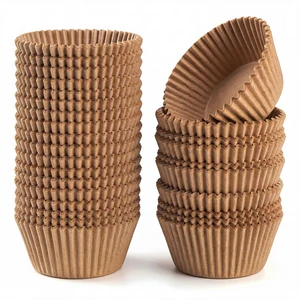 200 Pack Brown Paper Cupcake Liners, Grease Proof, No Smell, Food Grade Baking Cups 200 Pack Brown Paper Cupcake Liners, Grease Proof, No Smell, Food Grade Baking Cups