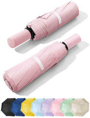 Yoobure Automatic Travel Umbrella - Compact Windproof Folding Umbrella for Rain & Sun Protection, UV Blocking, for Backpack Car, Macaron Colors for Kids Women Yoobure Automatic Travel Umbrella - Compact Windproof Folding Umbrella for Rain & Sun Protection, UV Blocking, for Backpack Car, Macaron Colors for Kids Women