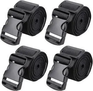 MAGARROW 2" Utility Luggage Straps with Buckle Adjustable, 4-Pack (Black, 2 in x 3.2 ft) MAGARROW 2" Utility Luggage Straps with Buckle Adjustable, 4-Pack (Black, 2 in x 3.2 ft)