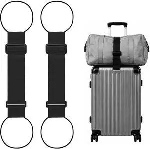 2 Pcs Luggage Straps for Suitcases, Multi Use Strong Adjustable Luggage Connector Straps, New Flexible and Adjustable Elastic Fastening Belt for Luggage Straps, Backpacks & Accessories (2 Pcs-Black) 2 Pcs Luggage Straps for Suitcases, Multi Use Strong Adjustable Luggage Connector Straps, New Flexible and Adjustable Elastic Fastening Belt for Luggage Straps, Backpacks & Accessories (2 Pcs-Black)
