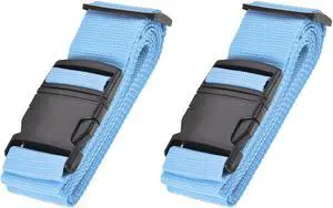 uxcell Luggage Straps Suitcase Belts 2x78 2Mx5cm Sky Blue 2Pcs | Adjustable PP Travel Bag Packing Accessories with Buckle Label uxcell Luggage Straps Suitcase Belts 2x78 2Mx5cm Sky Blue 2Pcs | Adjustable PP Travel Bag Packing Accessories with Buckle Label