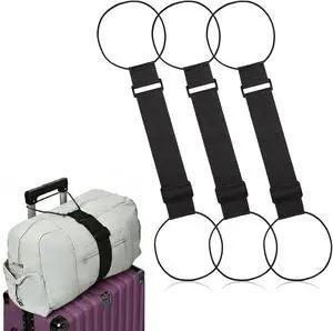 Adjustable Luggage Connector Straps for Suitcases & Carry On Bag | Elastic Durable Luggage Straps TSA Approved, Travel Straps to Luggage, Hands-Free Travel Essential (3 PCS Black) Adjustable Luggage Connector Straps for Suitcases & Carry On Bag | Elastic Durable Luggage Straps TSA Approved, Travel Straps to Luggage, Hands-Free Travel Essential (3 PCS Black)