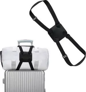 Chelmon Luggage Straps, Ajustable Elastic Bungee Belt for Suitcases, Add Extra Bag Easy and Securely for Travel (Black) Chelmon Luggage Straps, Ajustable Elastic Bungee Belt for Suitcases, Add Extra Bag Easy and Securely for Travel (Black)