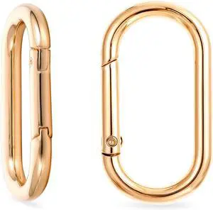 LLOUSSAK 2Pcs Spring O Ring Clip for Purse, Gold Carabiner Clip Gold Key Rings for Keychain Bag Strap Clips Alloy Round Buckle Key Hook Purse Strap Extender Clips for Bags, Purses LLOUSSAK 2Pcs Spring O Ring Clip for Purse, Gold Carabiner Clip Gold Key Rings for Keychain Bag Strap Clips Alloy Round Buckle Key Hook Purse Strap Extender Clips for Bags, Purses
