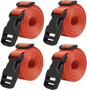 XTACER 1 Inch Molle Backpack Accessory Strap Luggage Straps Cover Strap Sleeping Bag Strap with Buckle (Orange, 60) XTACER 1 Inch Molle Backpack Accessory Strap Luggage Straps Cover Strap Sleeping Bag Strap with Buckle (Orange, 60)