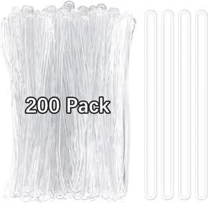 200 Pack Clear Plastic Luggage Tag Loops, Durable Worm Loops for Luggage Tags, ID Cards, Name Tags, Badge Holders, 6 Inch Bulk Luggage Tag Straps, Bag Tag Loops for Suitcase & Travel Bag Accessories 200 Pack Clear Plastic Luggage Tag Loops, Durable Worm Loops for Luggage Tags, ID Cards, Name Tags, Badge Holders, 6 Inch Bulk Luggage Tag Straps, Bag Tag Loops for Suitcase & Travel Bag Accessories