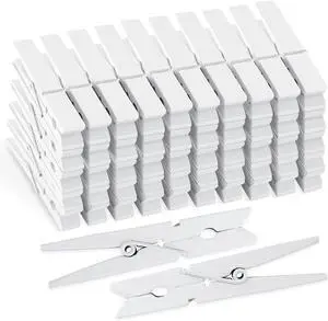 50Pcs White Wooden Clothespins, 2.9 inch Clothes Pins for Crafts, Natural Laundry Hanging Clips, DIY Cheer Pin 50Pcs White Wooden Clothespins, 2.9 inch Clothes Pins for Crafts, Natural Laundry Hanging Clips, DIY Cheer Pin