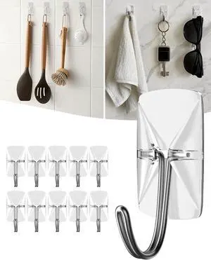 ispneay 20 Pack Clear Small Adhesive Wire Toggle Hooks Strips Damage Free | No Tools Waterproof Hanging Sticky Utility Hooks for Key Dorm Decor kitchen Home Office Organization Christmas ispneay 20 Pack Clear Small Adhesive Wire Toggle Hooks Strips Damage Free | No Tools Waterproof Hanging Sticky Utility Hooks for Key Dorm Decor kitchen Home Office Organization Christmas